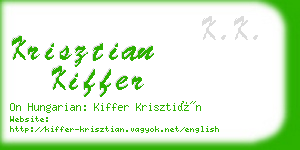 krisztian kiffer business card